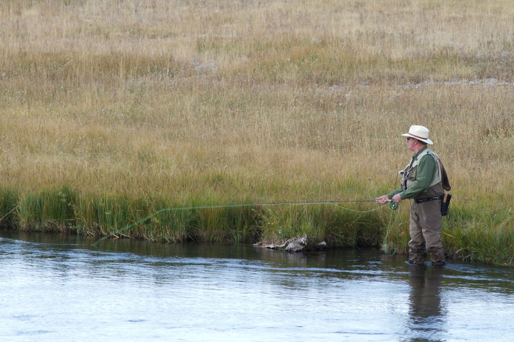 Flyfishing on the Firehole River, Yellowstone National Park